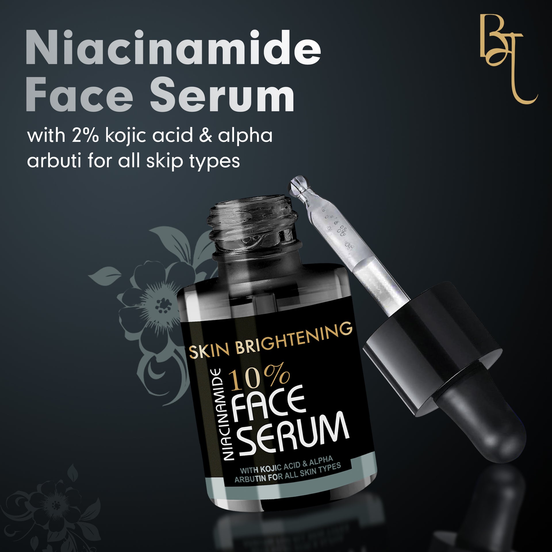 Manisa Skin Brightening Niacinamide Serum with Kojic Acid & Alpha Arbutin – 30ML