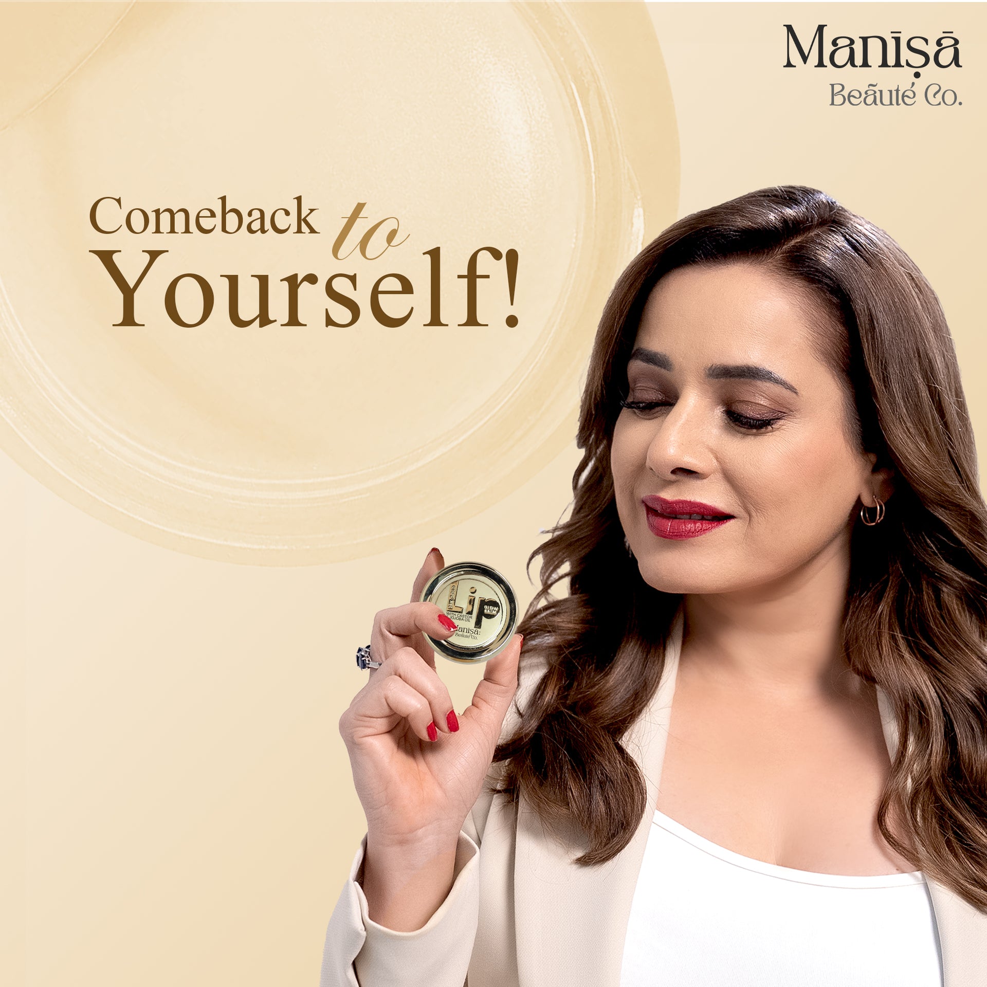 Manisa 24K Gold Lip Glow Balm for Intense Hydration| Infused with Vitamin-C & Shea Butter | For Nourished Lips all Day