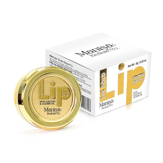 Manisa 24K Gold Lip Glow Balm for Intense Hydration| Infused with Vitamin-C & Shea Butter | For Nourished Lips all Day