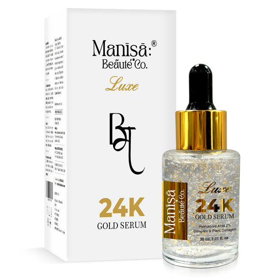 Manisa 24K Luxe Gold Serum With Vitamin C, Hyaluronic Acid & Plant Collagen- 30ML