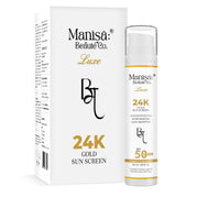 Manisa 24K Luxe Gold Sunscreen Lotion SPF 50 PA+++ with Vitamin C, Hyaluronic Acid & Ceramides - 50ML