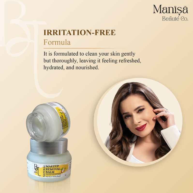 Manisa Natural Make-Up Remover Balm with Shea Butter, Coconut Oil, Almond Oil  30GM