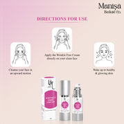 Manisa Wrinkle Free Cream With Retinol, Hyaluronic Acid & Peptides For Anti Aging  30GM