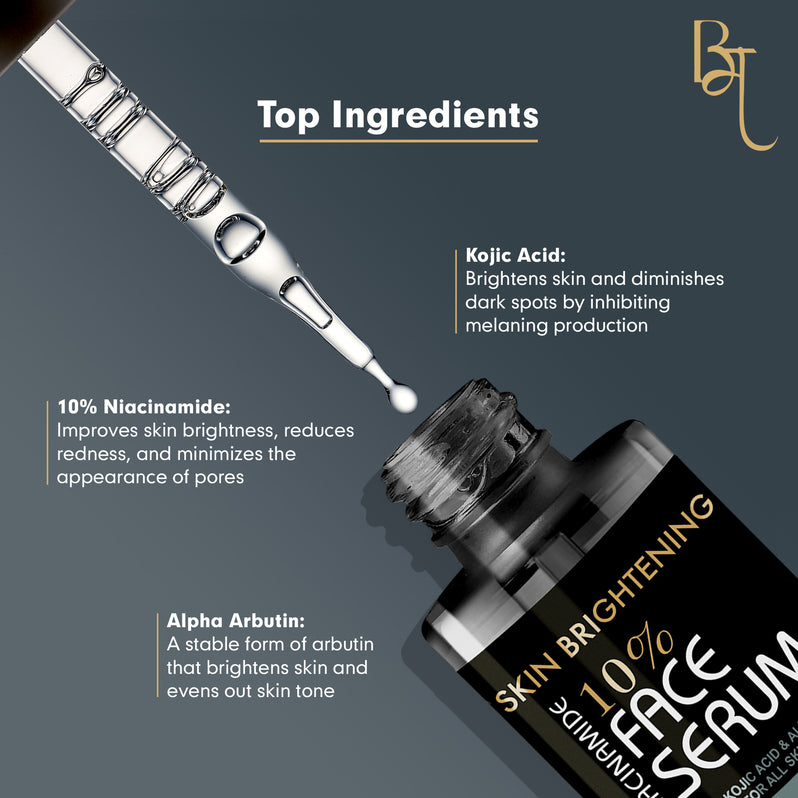 Manisa Skin Brightening Niacinamide Serum with Kojic Acid & Alpha Arbutin – 30ML