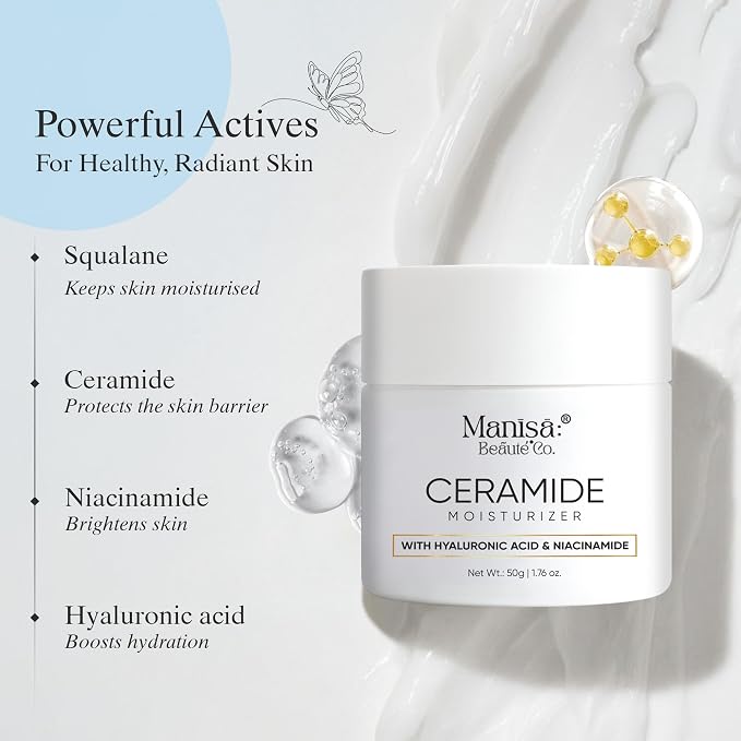Ceramide Moisturizer with Hyaluronic Acid |Hydrating Face Cream Ideal For Dry Skin-50g