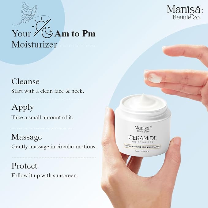 Ceramide Moisturizer with Hyaluronic Acid |Hydrating Face Cream Ideal For Dry Skin-50g