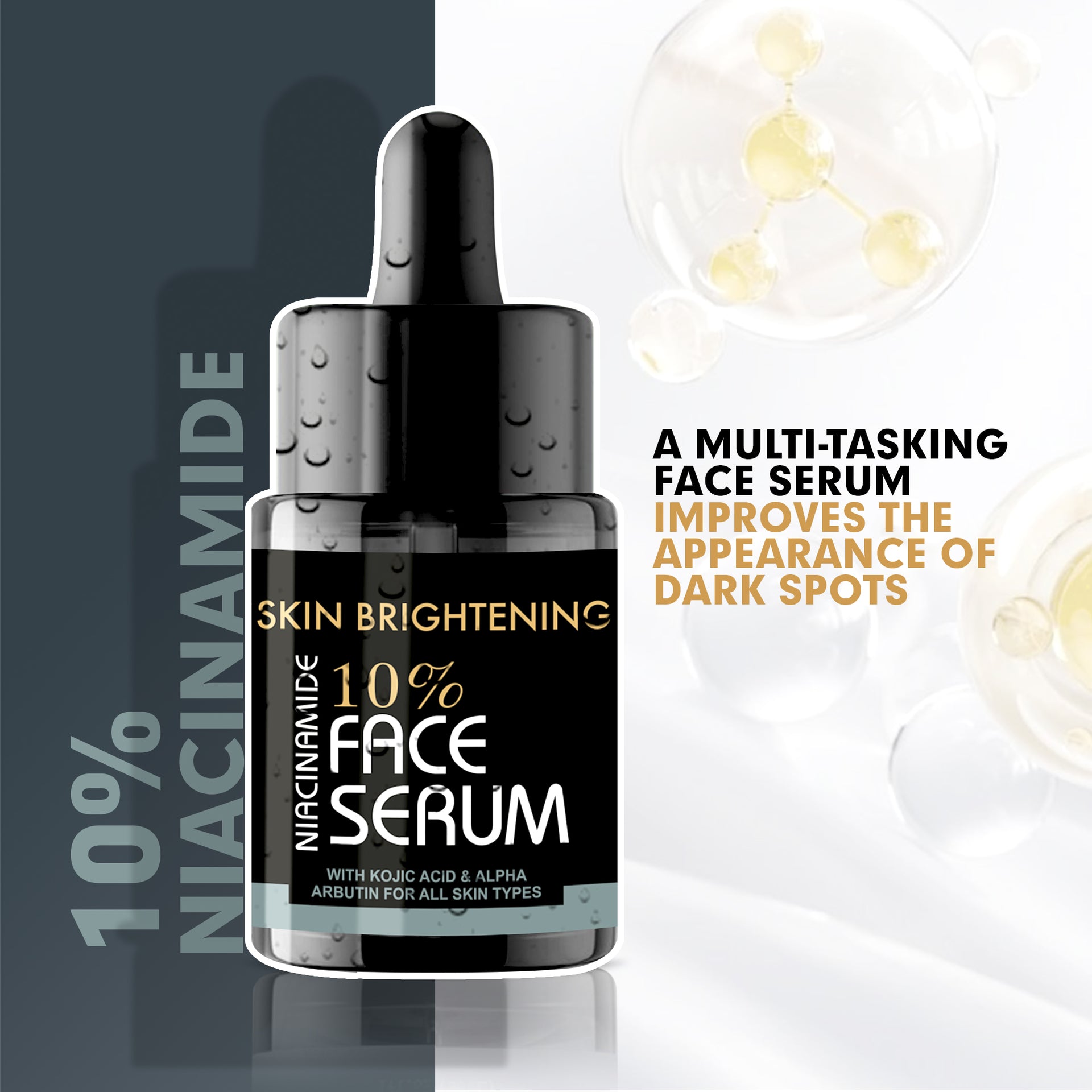 Skin Brightening Niacinamide Serum with Kojic Acid & Alpha Arbutin Pack Of 2