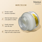 Manisa Natural Make-Up Remover Balm with Shea Butter, Coconut Oil, Almond Oil  30GM