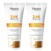 Manisa 24K Gold Skin Lightening and Depigmentation Cream with Kojic Acid | Reduces Dark Spots | Brightens Skin | 75 ml