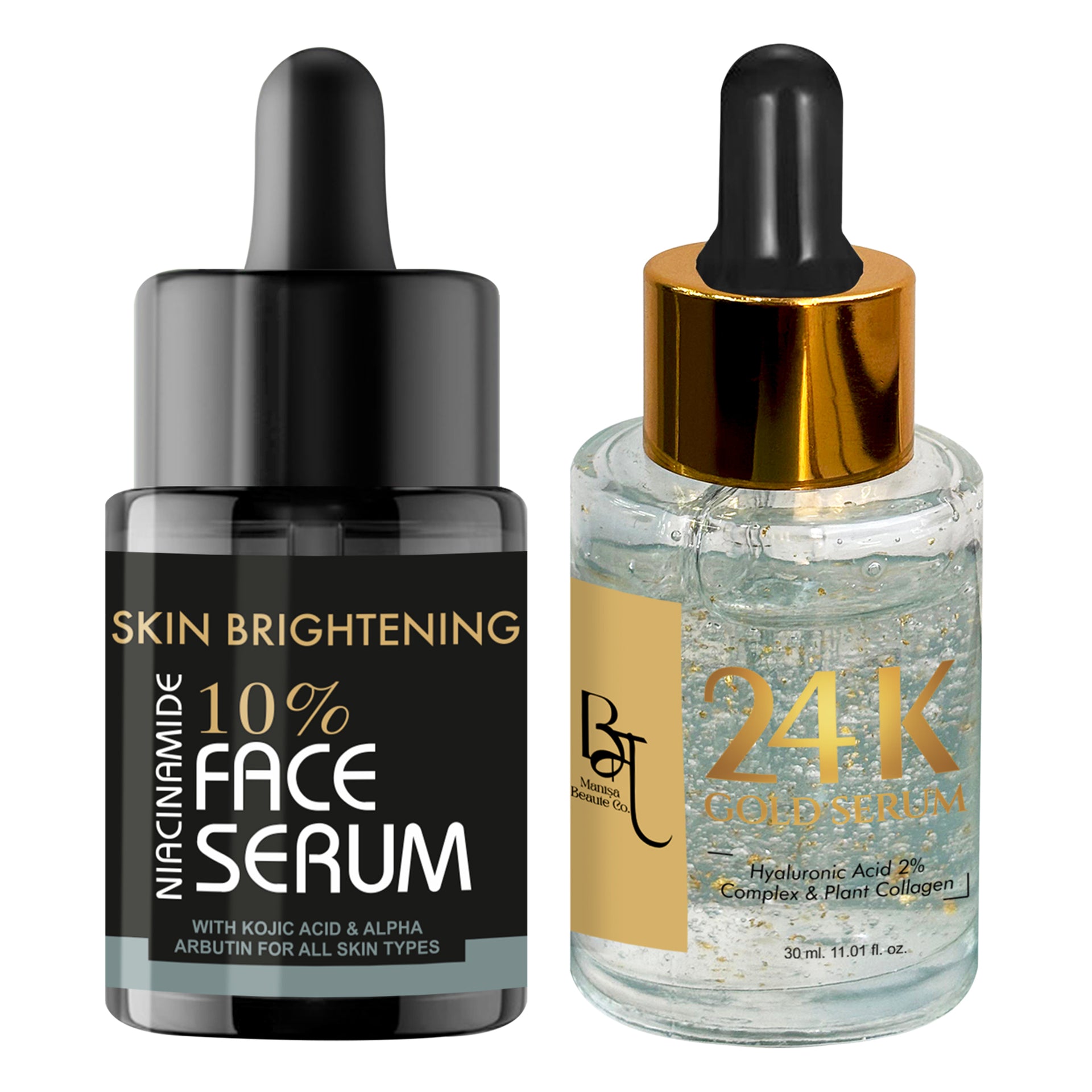 Daily Glowing Combo: 24K Gold Serum and Niacinamide Face Serum Combo