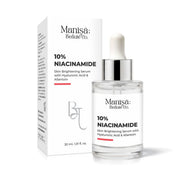Manisa Beauté Co. 10% Niacinamide Face Serum with Hyaluronic Acid & Allantoin | Brightening & Hydrating Serum | Helps Improve Skin Texture, Even Skin Tone & Supports Skin Barrier | 30ml