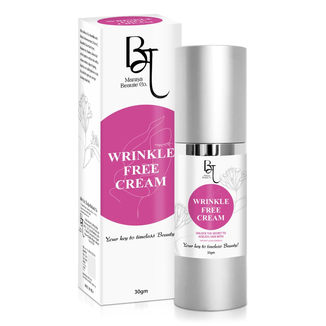 Wrinkle Free Cream With Retinol, Hyaluronic Acid & Peptides For Anti Aging - 30GM